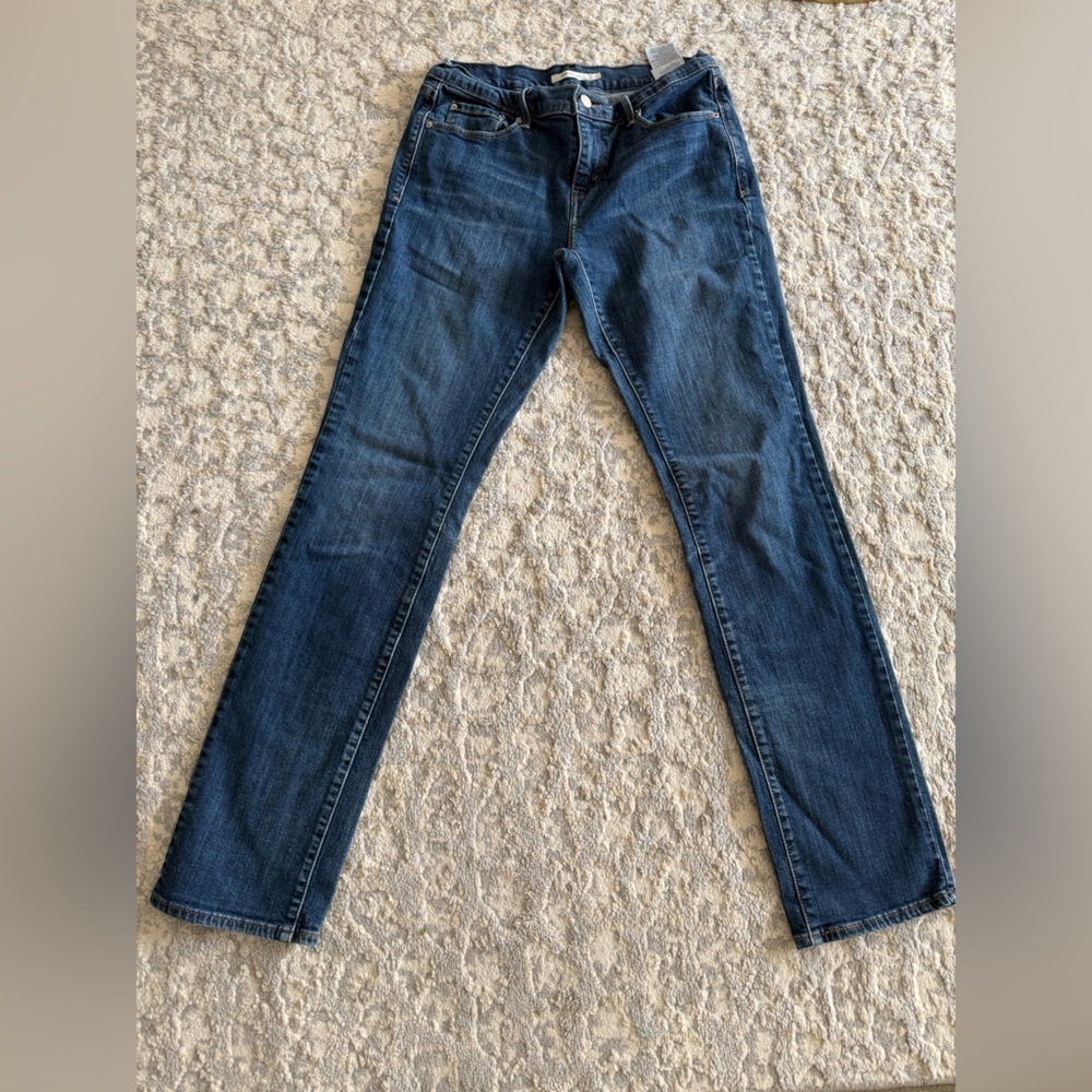 Levi's Deep Blue 505 Straight Cotton Jeans, 6